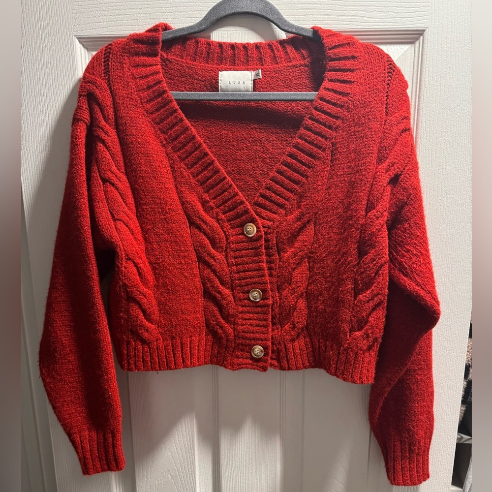 Lush Cable Cardigan Sweater set (2pc)